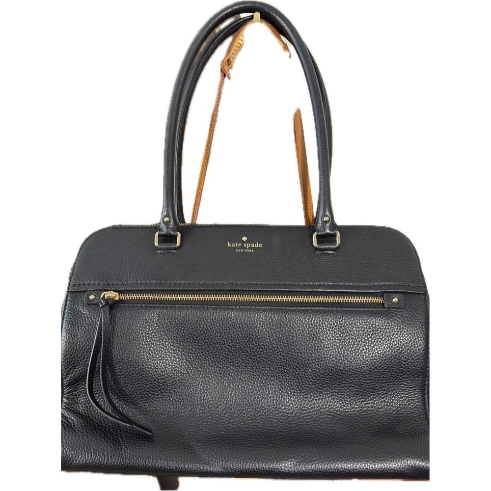 Kate Spade Chester Street Allyn Large Satchel Black Pebbled Leather WKRU4075
